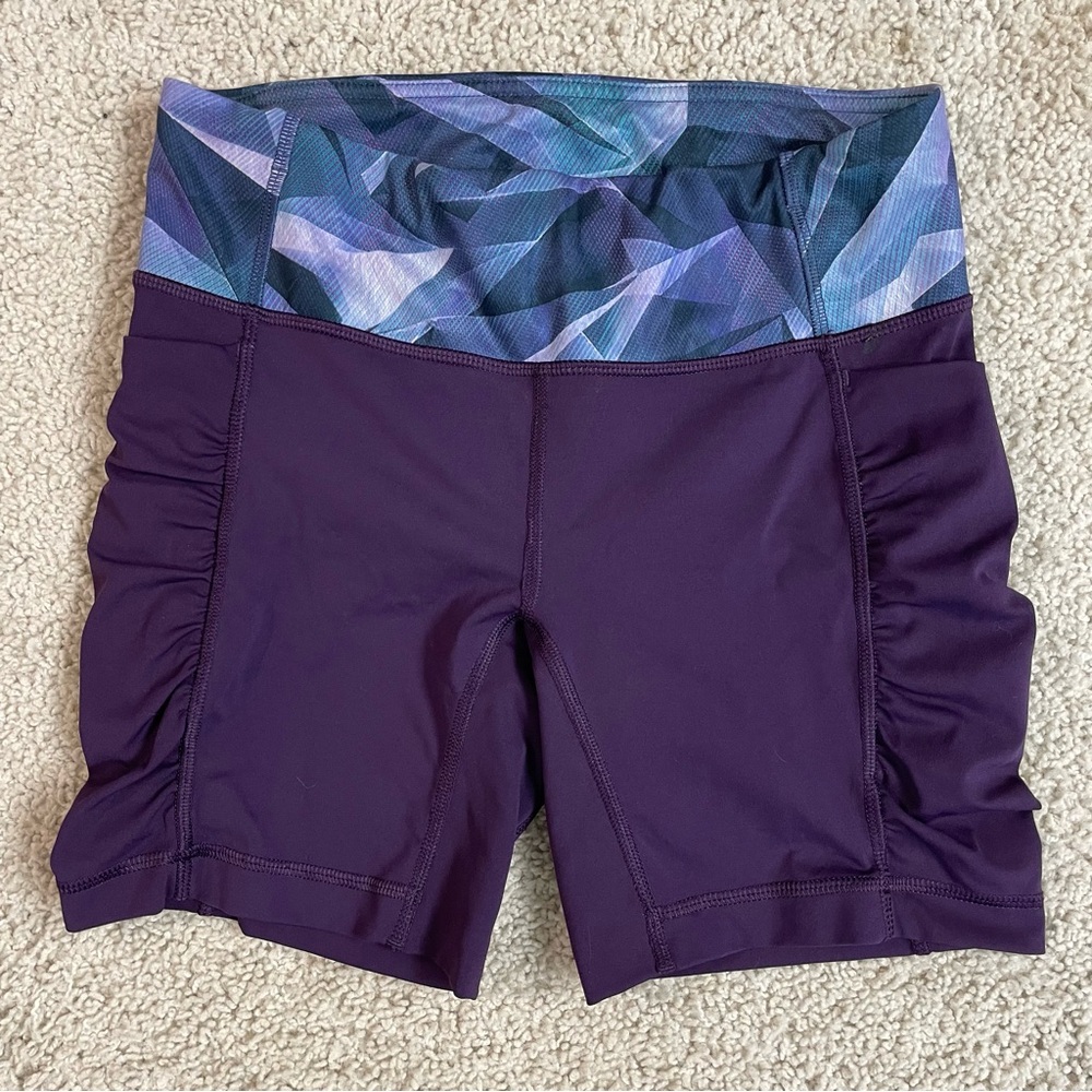 Women's LULULEMON Athletica DEEP Zinfandel / Pretty Prism SPEED TRACK SHORTS  6